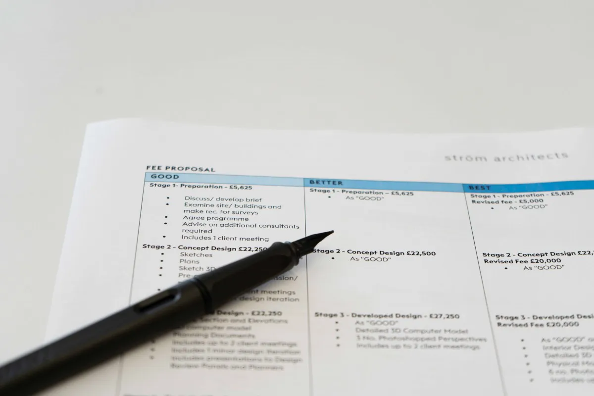 Strom Architects Resource Fees