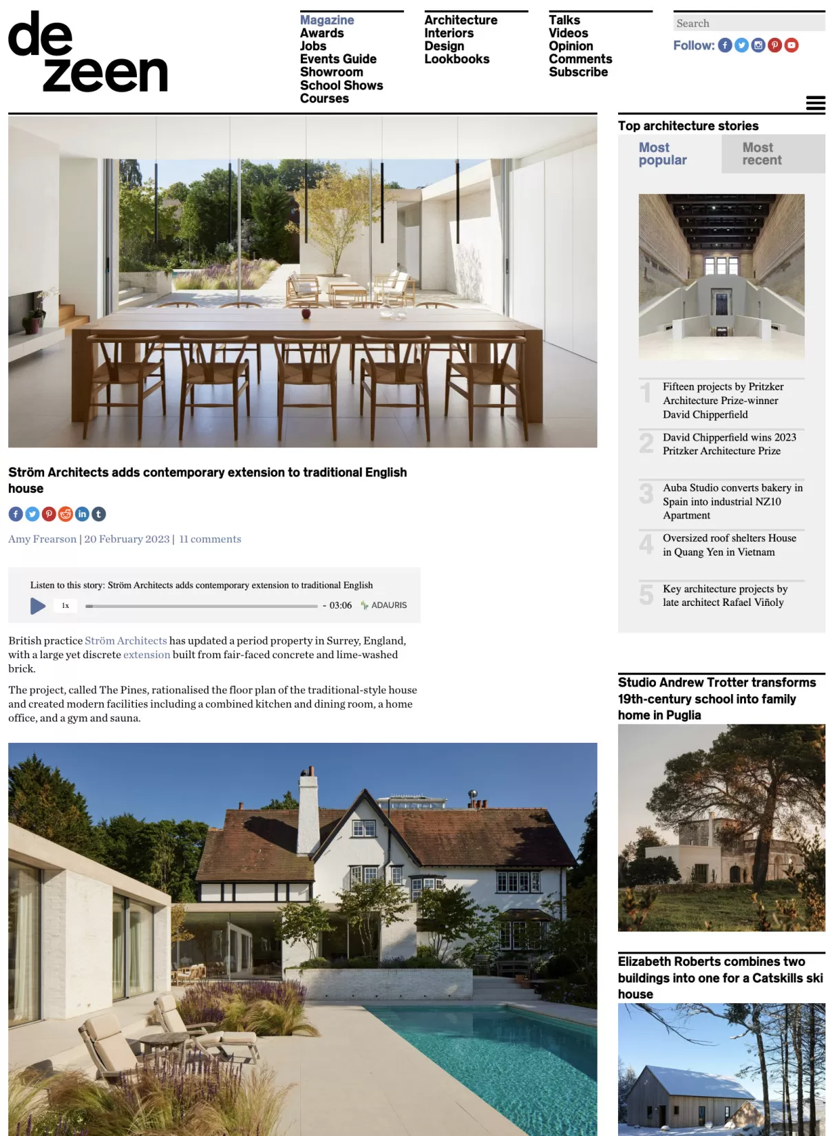 Dezeen The Pines Cover